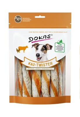Dokas Dog Snack Kau-Twister Rinderhaut, Pansen 200g