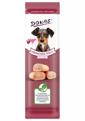 Dokas Dog Snack Hühnchen-Rolle mit Rind 10g