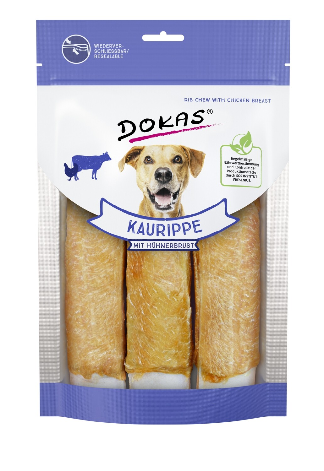 Dokas Dog Snack Kaurippe mit Hühnerbrust 210g