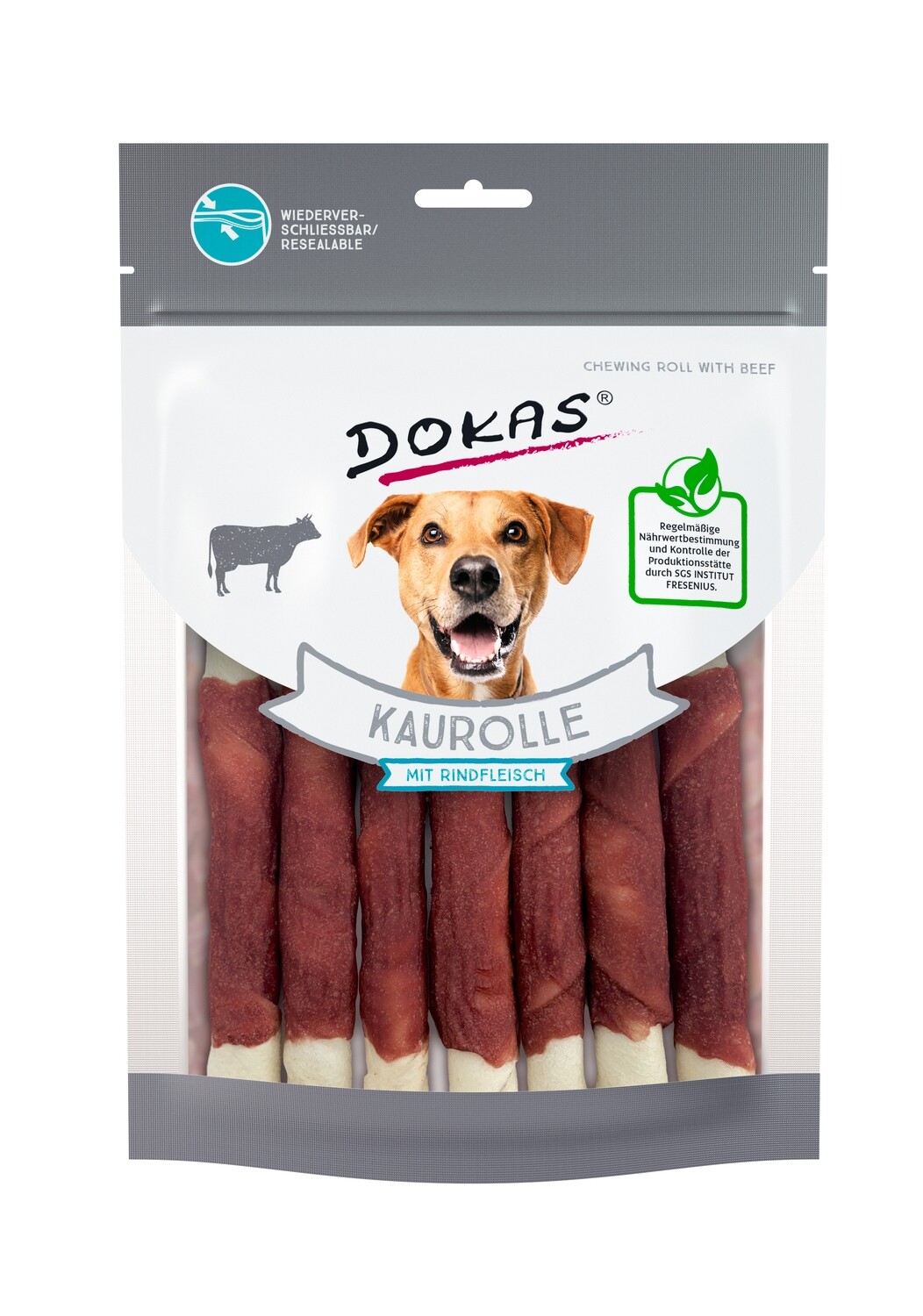Dokas Dog Snack Kaurolle mit Rindfleisch 190g