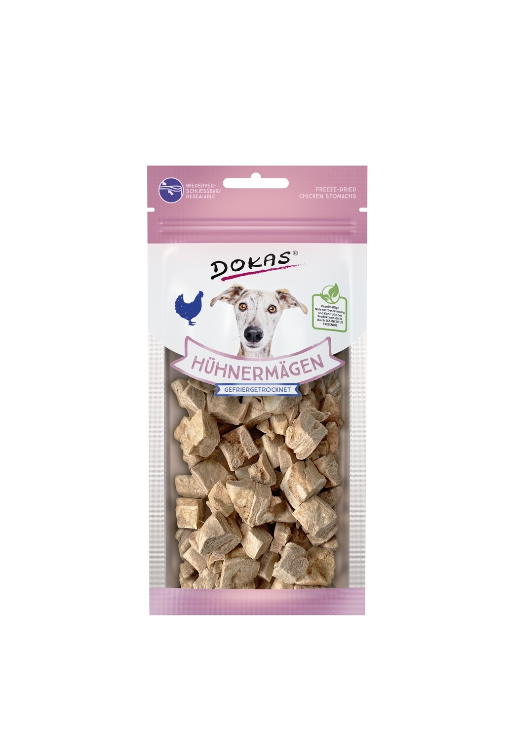 Dokas Dog Snack Hühnermägen gefriergetr. 20g