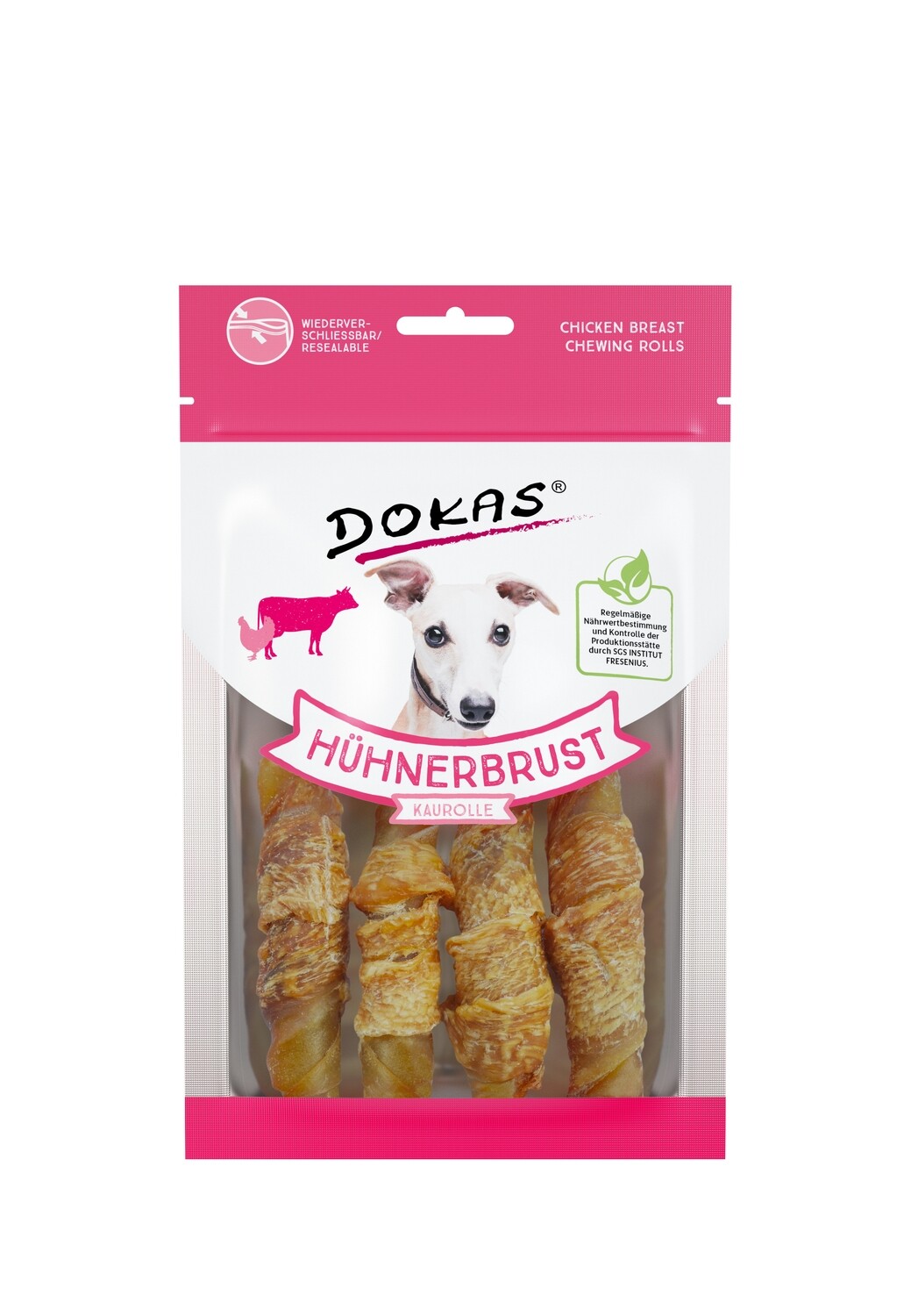 Dokas Dog Snack Hühnerbrust Kaurolle 90g