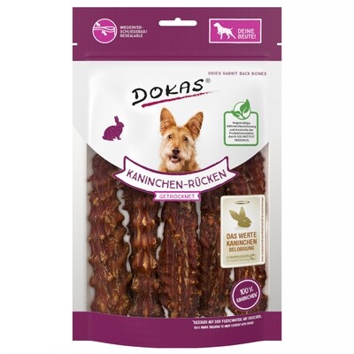 Dokas Dog Snack Kaninchenrücken 120g