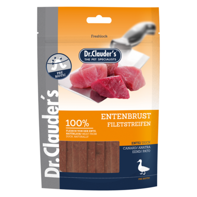 Dr. Clauders Dog Snack Strips Entenbrustfiletstreifen 80g