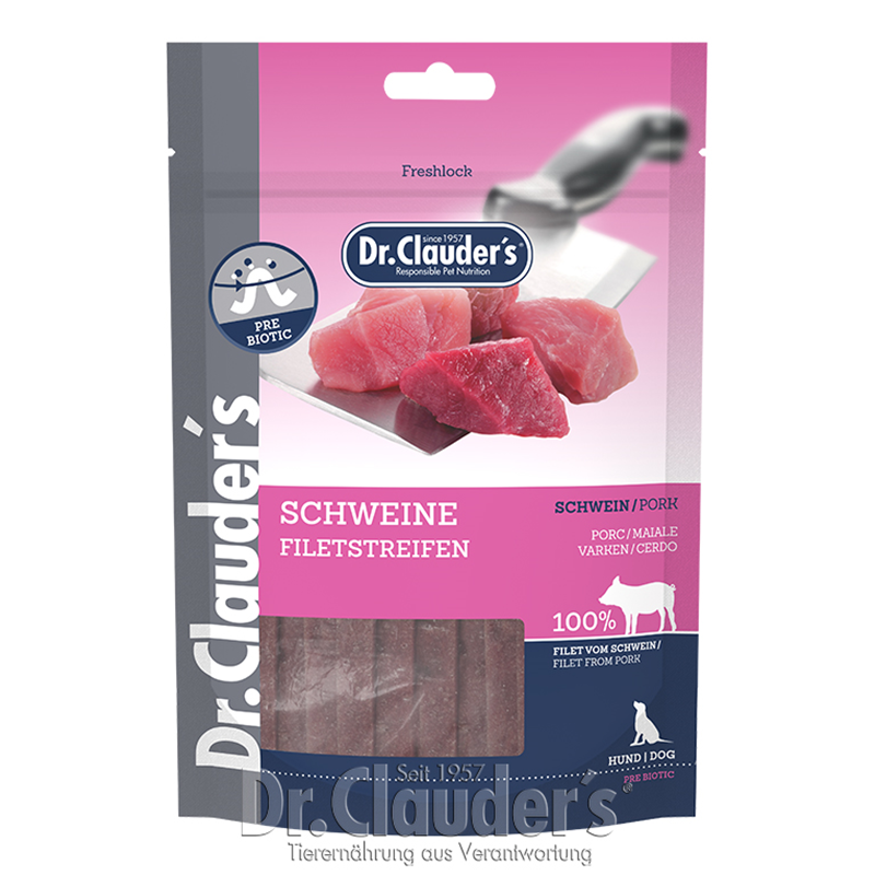 Dr. Clauder´s Snack Strips Schwein Filetstreifen 80g