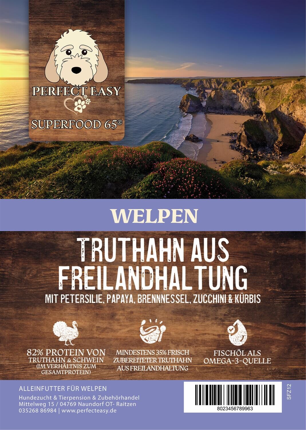 Superfood 65 Welpen Truthahn aus  Freilandhaltung