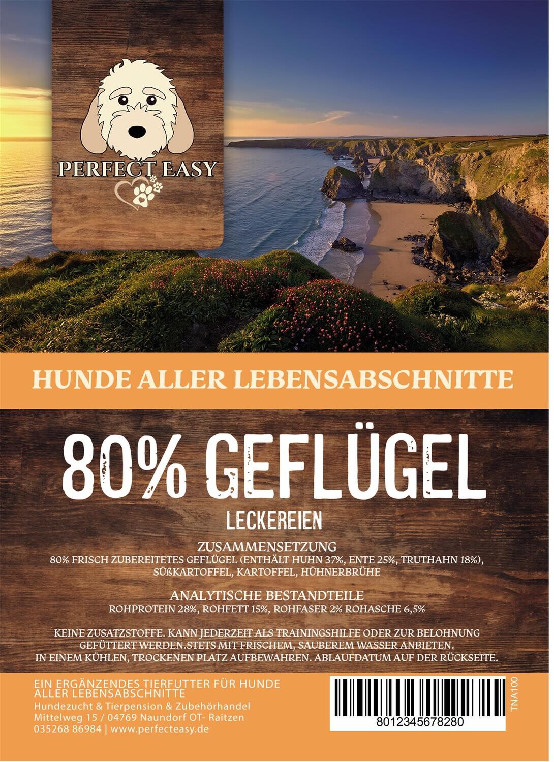 80% Geflügel Leckereien