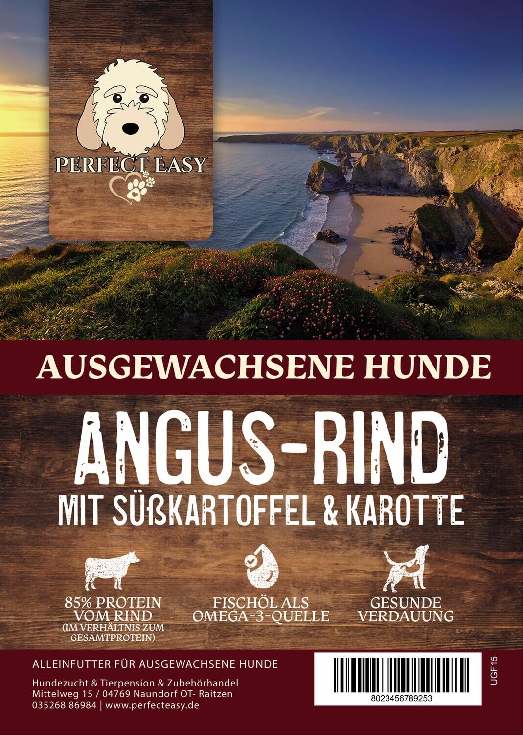 Grain Free  Adult Hunde Angus-Rind mit Süßkartoffel &amp; Karotte