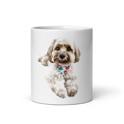 Weiße, glänzende Tasse