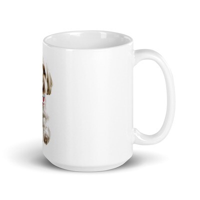 Weiße, glänzende Tasse