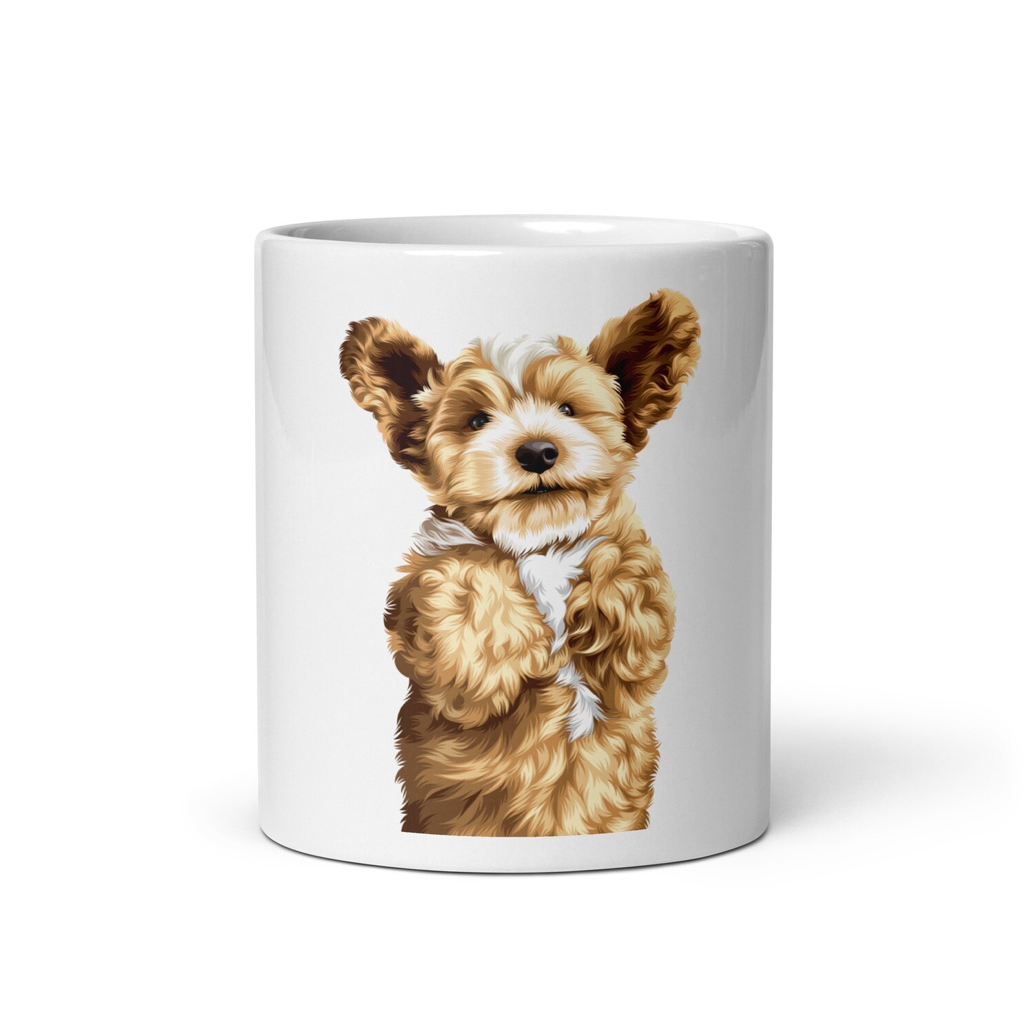 Weiße, glänzende Tasse
