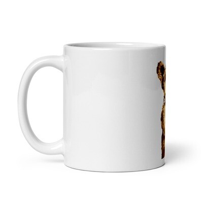 Weiße, glänzende Tasse