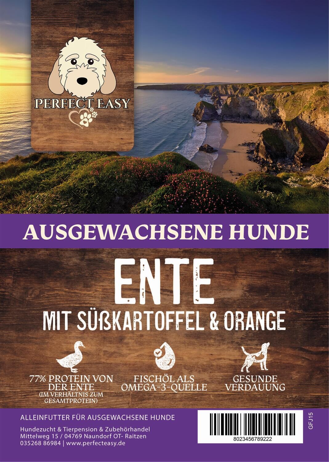 Grain Free Adult Hunde Ente mit Süßkartoffel &amp; Orange