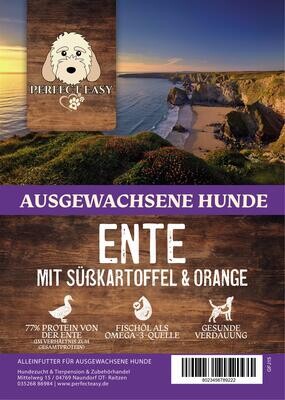 Grain Free Adult Hunde Ente mit Süßkartoffel &amp; Orange