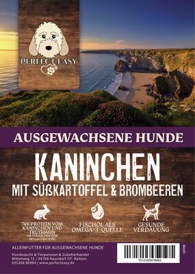 Grain Free Adult Hunde Kaninchen mit Süßkartoffeln &amp; Brombeeren