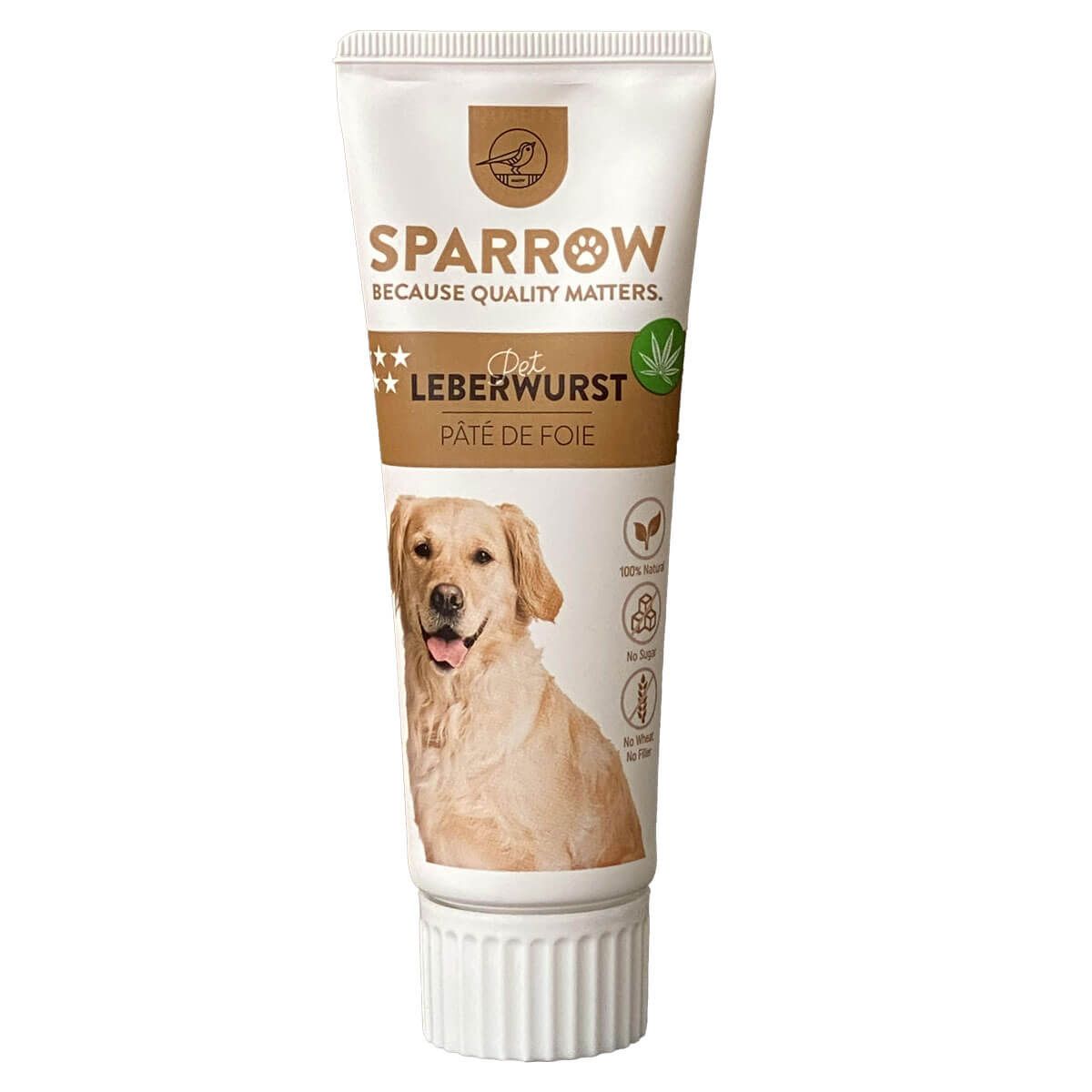 Sparrow Hunde Leberwurstpaste für Hunde mit CBD  75g