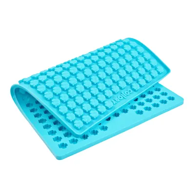 Kleeblatt Backmatten in Türkis, Medium Kleeblatt (2.4 cm)