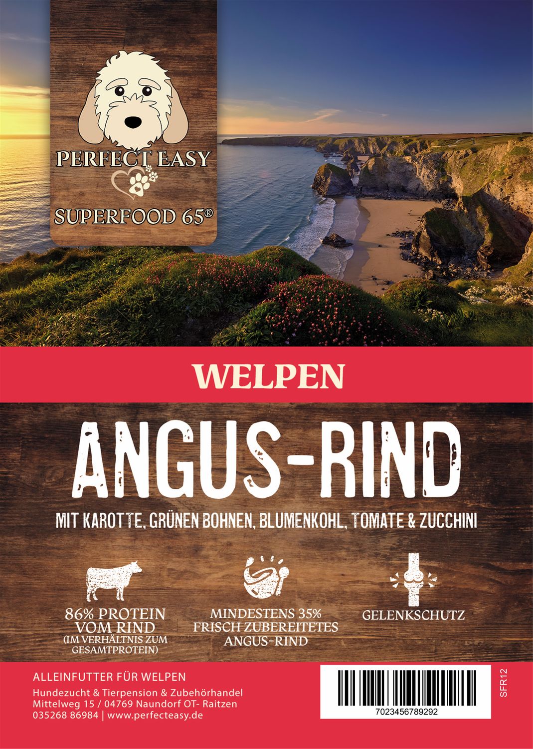 Superfood 65 Welpen Angus-Rind mit Karotte