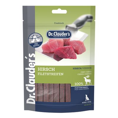 Dr. Clauders Dog Snack Strips Hirsch Filets 80g Dr. Clauders Dog Snack Strips Hirsch Filets 80g