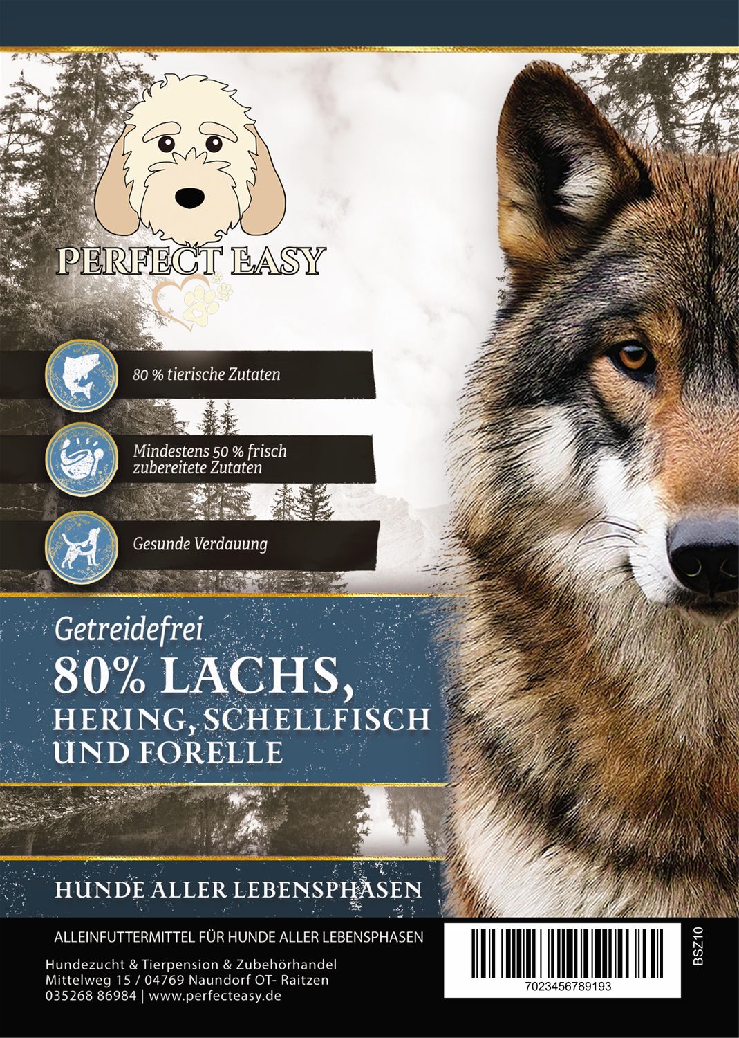 Wilderness 80 , 80% Lachs, Hering, Schellfisch und Forelle
