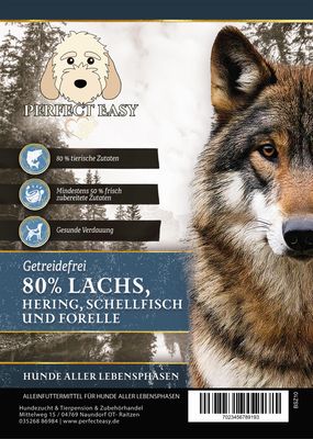 Wilderness 80 , 80% Lachs, Hering, Schellfisch und Forelle