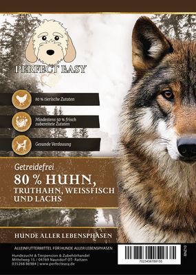 Wilderness 80 , 80 % Huhn, Truthahn, Weißfisch und Lachs