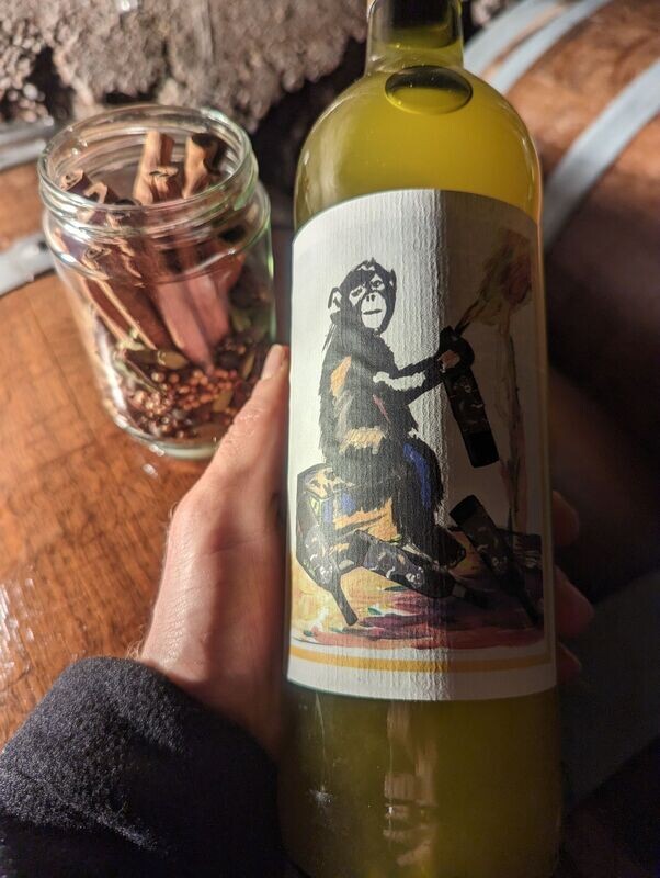 Glühendes Äffchen weiß