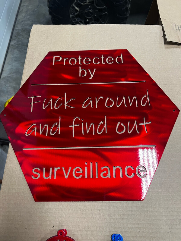 F Around And Find Out Surveillance Sign 13x15&quot;