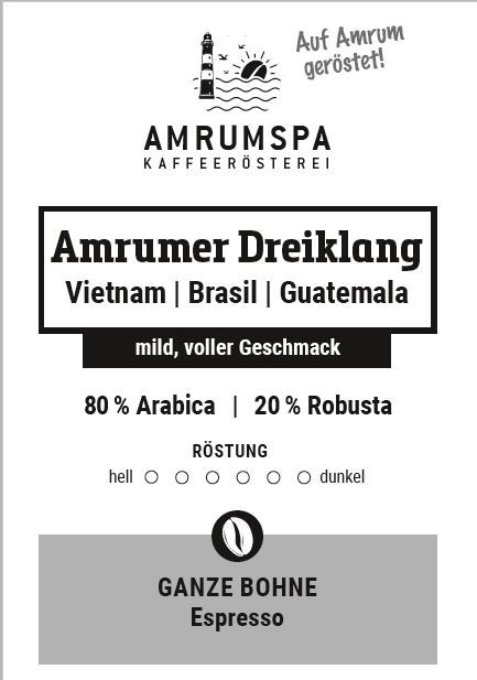 Dreiklang Espresso ganze Bohne 500 g