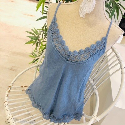 House of Smits linnen top broderie 100% linnen House of Smits linnen top broderie 100% linnen