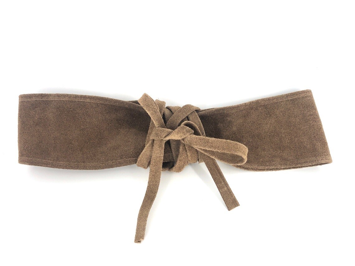 House of Smits wikkelriem suede taupe g800029