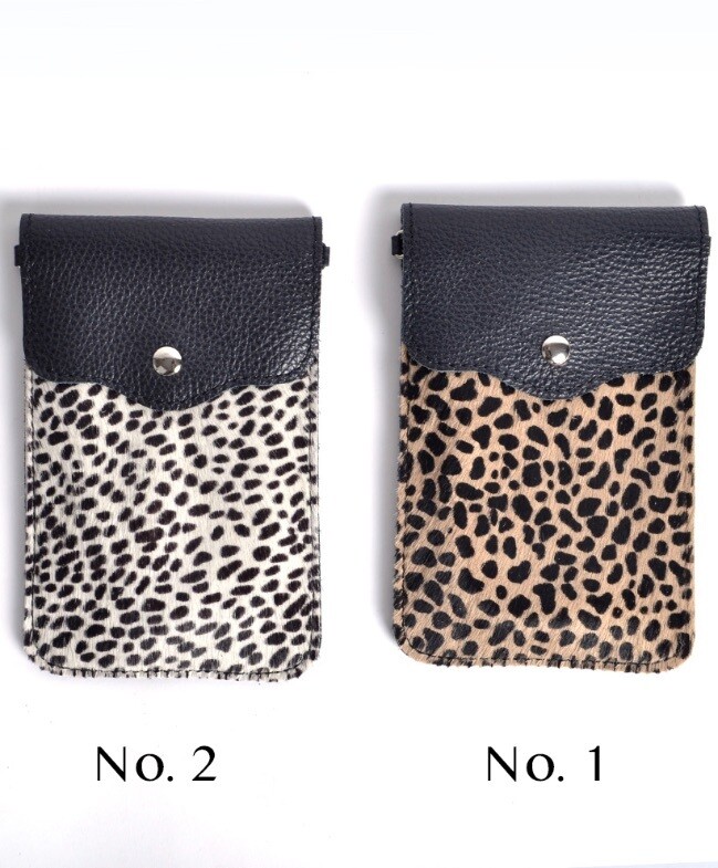 House of Smits telefoon tasje leer met fake fur 2 g900021