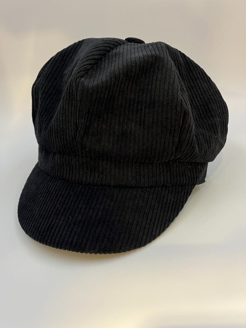 House of Smits baret corduroy zwart hos-32225