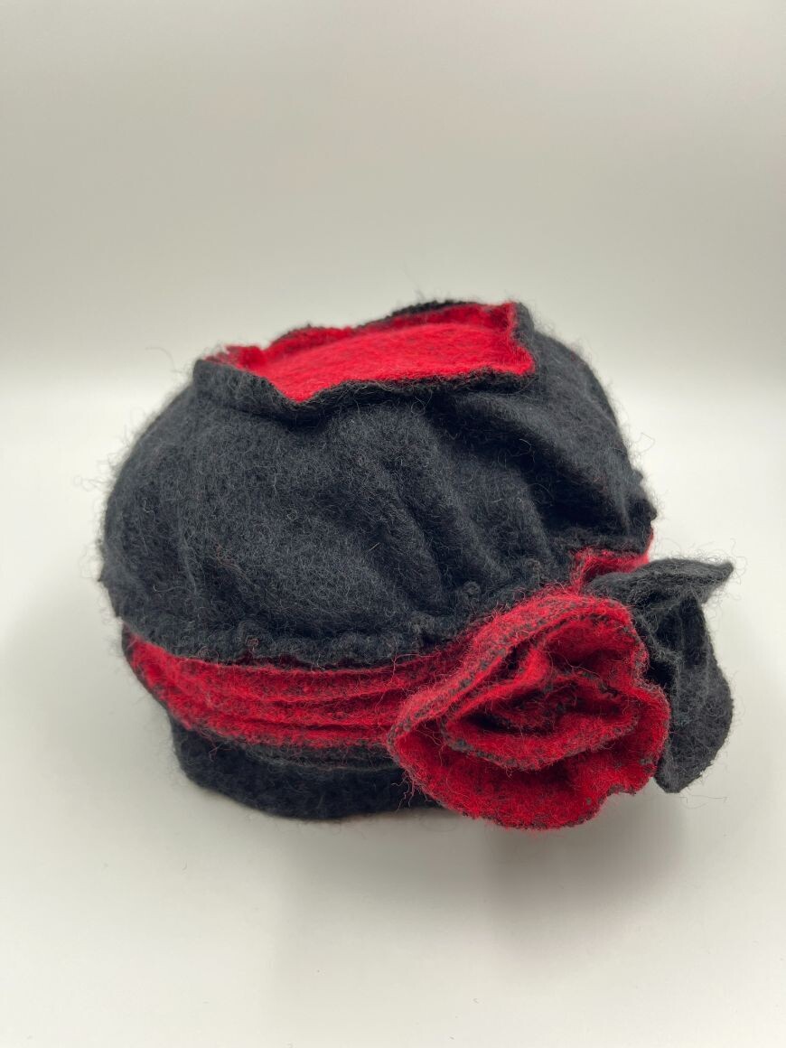 House of Smits wollen muts rood e-hat wool