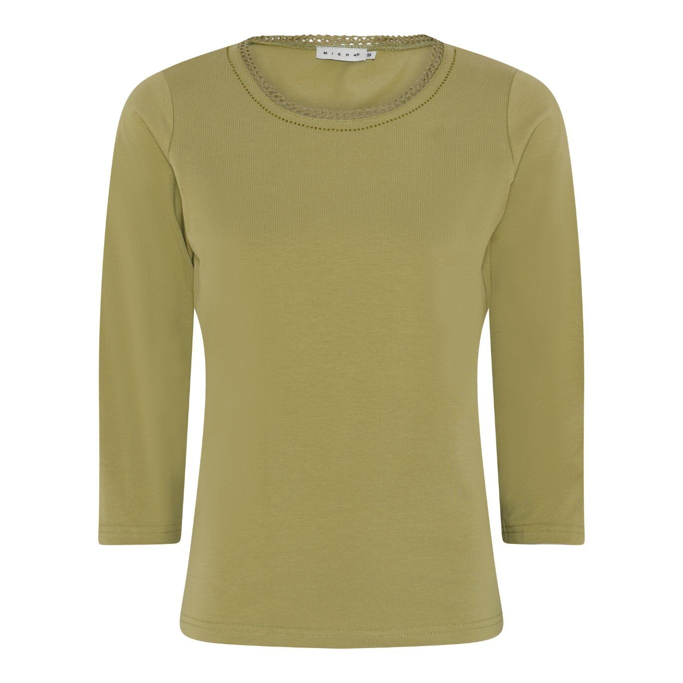 Micha T-shirt 3/4m mosgroen 169-131S