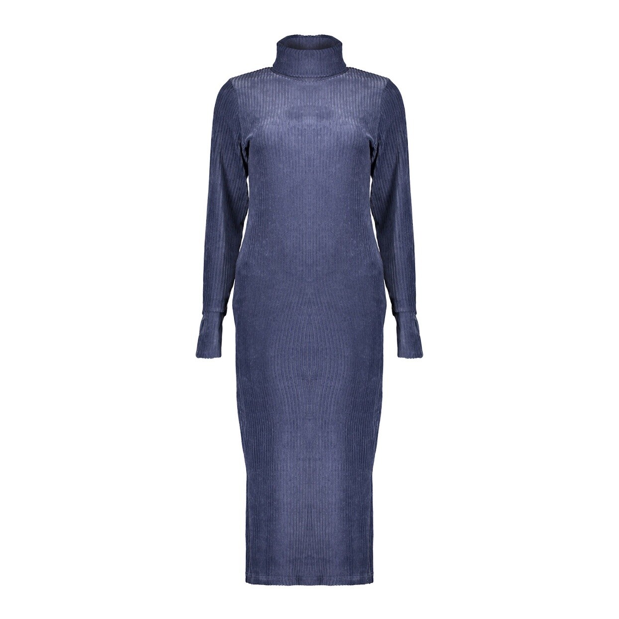 Geisha jurk rib blauw 27561, Size: L