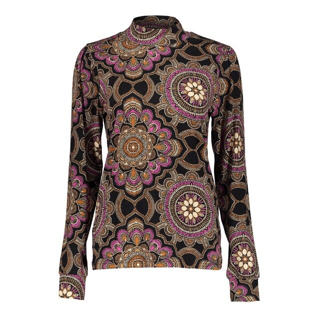 Geisha pully turtle print fuchsia 23713