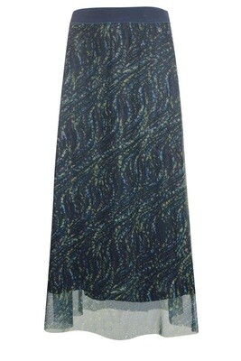 Poools rok print mesh marine 233141