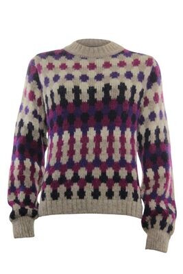 Poools Trui multicolor framboos 333175 Poools Trui multicolor framboos 333175