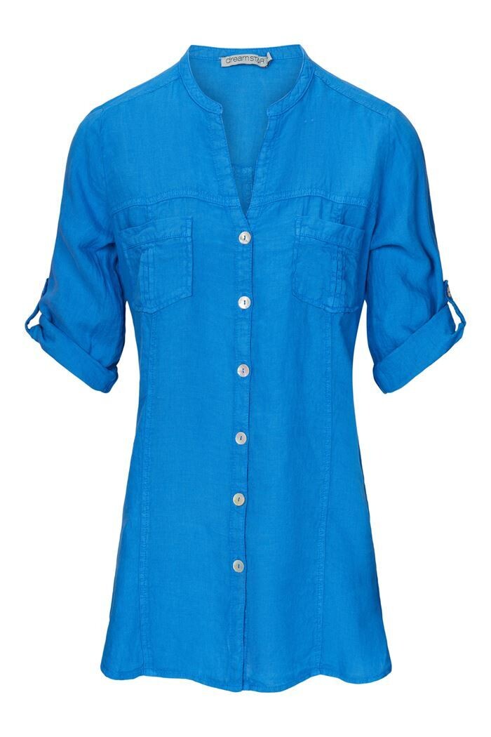 Dreamstar blouse linnen kobalt plenno, Size: 40