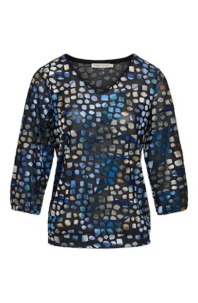 Dreamstar Blouson flockprint blauw Flock