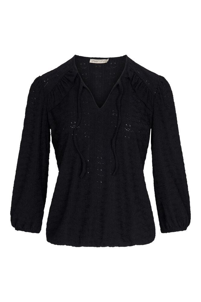 Dreamstar blouse broderie zwart Doca