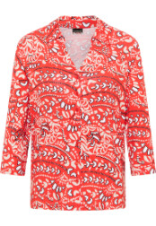 Lebek blouse shirt print 3/4m rood 6103
