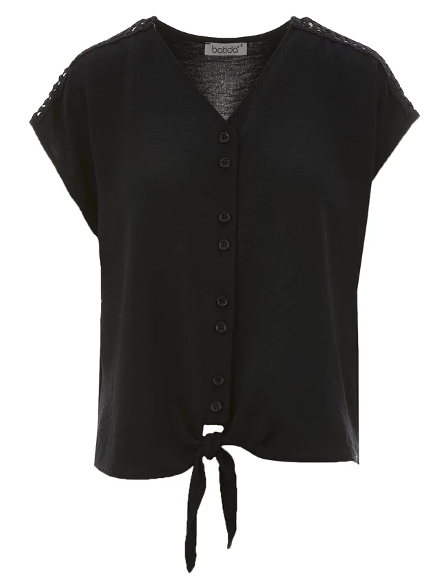 Batida knoop blouse marine 1484, Size: L
