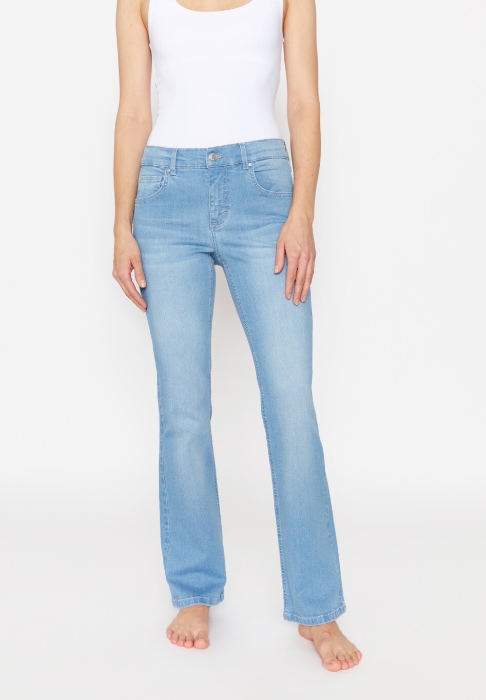 Angels jeans broek flare pijp light stone Leni 332, Size: 36REGULAR