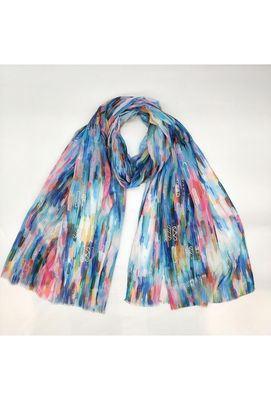 House of Smits shawl visc/silk blauw ewxc-2326