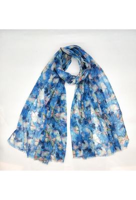 House of Smits shawl visc/silk blauw ewxc-2325