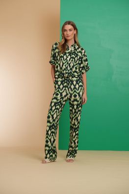 Geisha Britt pants jersey groen 41228