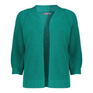 Geisha Vest 3/4m katoen turquoise 44004