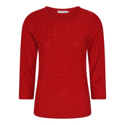 Micha T-shirt 3/4m structuur rood 163-150s